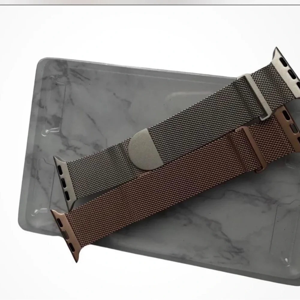 Set of Two Band for‎ Apple Watch Wristband Rose Gold 5.5 Inches Length